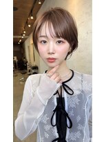 ダム(DaM) ナチュラルボブ前髪ありイメチェン20代30代40代ショートボブ