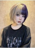 中性バイカラー×EXケアブリーチウルフ