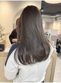 ヘーゼルグレージュ&レイヤーカット《福岡透明感カラー》
