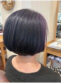 ヘアマニキュア/バイオレット/グラボブ/ミセスヘア