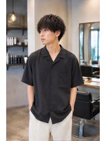 MEN's Baguz MEN'Sカット/ MEN'Sパーマ/ MEN'Sカラー 無造作カール×束感マッシュメンズパーマ韓国ヘアスタイル