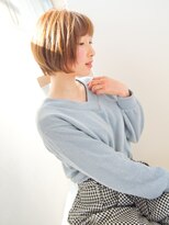 クレール 塚口店(CREER)&nbsp;小顔愛されショート切りっぱなし『絶妙リラックスボブ』_1