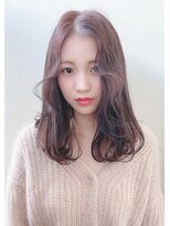 シャンドゥール 栄店(CHANDEUR) 大人可愛い韓国系前髪なし顔回りニュアンスセミロング