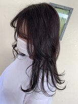 ベルベットヘア 千早店(Velvet hair) 透け感パープルネイビー　【福岡 聖容】
