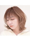 【Dulce】ハイトーンベージュ×ボブウルフ