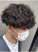 ツイストスパイラルパーマ刈り上げツーブロックメンズパーマ