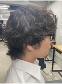 波巻きスパイラルパーマ/メンズパーマ/メンズツーブロック