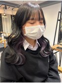 インナーカラーイヤリングカラーブリーチ髪質改善トリートメント