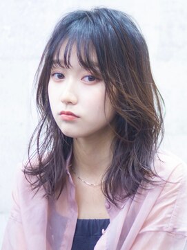 メノン 茨木店(Menon) ピンクブラウン シアーカラー 美髪 レイヤーセミディ