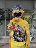 成人式ヘアセット、着付け