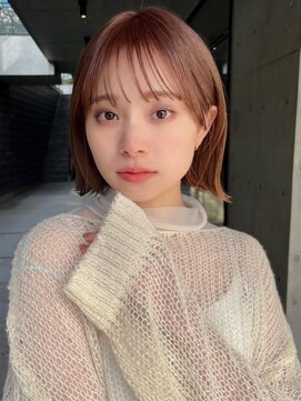 ガーデンヨコハマ(GARDEN YOKOHAMA) 切りっぱなしボブ　モーヴピンク　ローズブラウン　外ハネ