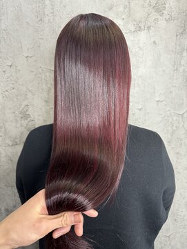 ルーツアイリー 心斎橋(ROOTS IRIE) 髪質改善　髪質改善カラー　チェリーレッド　韓国ヘア　うるつや