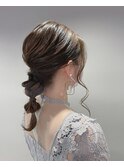 ヘアアレンジ 結婚式 お呼ばれヘアアレンジ ダウンアレンジ