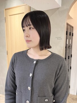 ローレン(LOREN) ミルクティーベージュぷつっとボブケアブリーチ 梅田