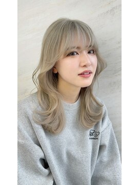 リット(lit.) ☆韓国ヘア×くびレイヤー×ホワイトベージュ☆静岡韓国ヘア♪