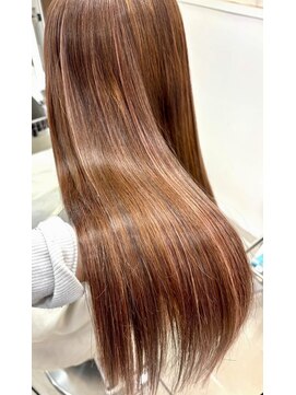 スタイル 横浜(STYLE) エクステ80本/ピンクハイライトベージュロング/長さだし