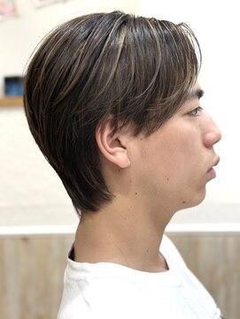 フルブルーム 東林間(fullbloom) メンズセンターパートハイライトカラーケアブリーチ刈り上げ