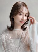 ナチュラルカールハイライトカラーくびれヘアイメチェン艶感