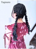ツイン編みおろし☆リボンアレンジ☆