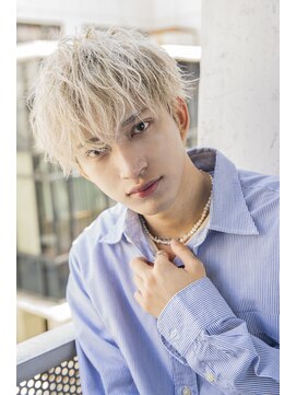 シティ(CITY) フェザーパーマブルーブラックサーフカールスパイキーショート