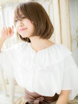 モッズヘア 福岡天神店&nbsp;mod's天神/斜めバングミルクティーアッシュ前下がり小顔ボブa