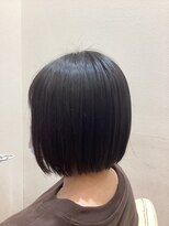 美容室ヒラトヤ 都南店 艶感◎小顔丸み黒髪ゆるふわナチュラルAラインボブ