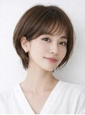 大人可愛い小顔ショートボブ