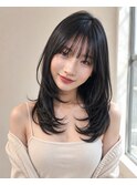 黒髪でもこんなに透明感　レイヤー入れて大人感アップ　