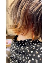 ボブ屋&nbsp;襟足インナー×オレンジ