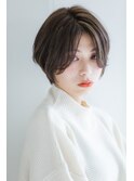 大人イージースタイル×ショートボブ×ハイライト