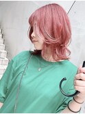 色落ちもキレイな長持ちピンクルージュヘア☆韓国風小顔レイヤー
