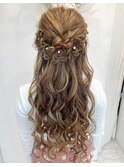 お花☆フルールヘア ハーフアップ