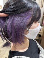 リッカヘアー(Ricca hair) インナーボブ×ブラックインナーパープル