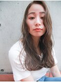 【打越】ウェーブ×ロング×グレージュ