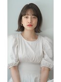 20代30代40代 ショコラアッシュ　大人くびれボブ×前髪ありa