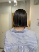 ぱつっとボブ/ダークラベンダーアッシュ　渋谷