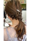 【ヘアセット 編みおろし 編み込み】