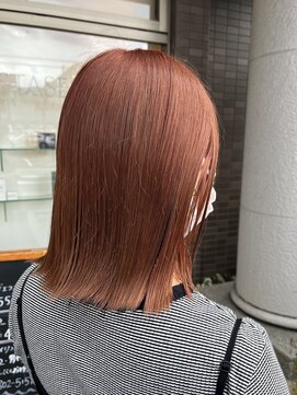カペリベラ CapelliBella 香里園店 オレンジボブ☆切りっぱなし/20代30代/ダブルカラー