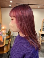 ミルヘアデザイン(mil hair design) ダブルカラーピンクベージュベージュカラーケアブリーチレイヤー