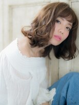 モッズ ヘア 福岡姪浜店(mod's hair) *mod's姪浜/斜めバング波巻き大人ボブパーマヘルシースタイルh