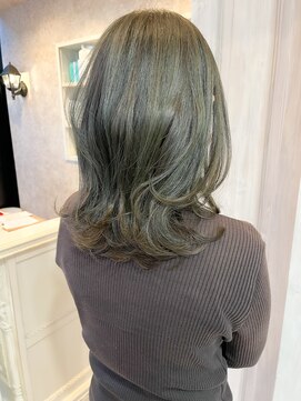 キャアリー(Caary) 福山高発色オリーブグレージュ人気レイヤーカット春大人かわいい