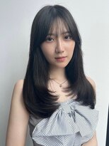 20代30代40代大人可愛いデジタルパーマナチュラル顔周りレイヤー