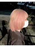 ボブ#ピンク#ベージュ#インナーカラー#ダブルカラー#豊橋#豊川