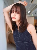 アンジェリカ 尼崎店(ANGELICA)&nbsp;ANGELICA レイヤーカット 透明感カラー オリーブカラー