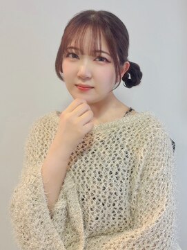 エミュ 天文館店(eMu) ピンクブラウン×ツインアレンジ