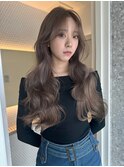 原宿ブリーチなしダブルカラーピンクベージュミディアムボブ20代