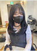 【stylist杉本】レイヤー/艶髪/韓国風/ブルーブラック