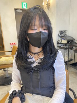 ラボヌールヘアーグレース 門前仲町店(La Bonheur hair grace) 【stylist杉本】レイヤー/艶髪/韓国風/ブルーブラック