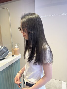 ローレンジウ(LOREN JU) 透明感髪質改善ベージュダブルカラーミルクティーグレージュ