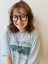 デジタルパーマ チェリーブラウン パーマ レイヤー ウエーブ